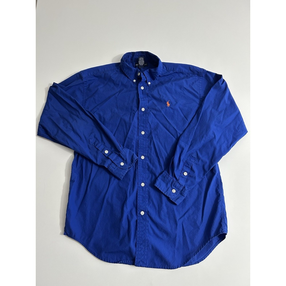 Polo Ralph Lauren Boys' Royal Blue Oxford Button‑Down Shirt – Size XL (20)